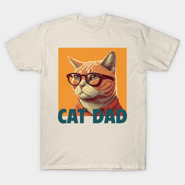 Purrfectly Proud Cat Dad T-Shirt by Planty of T-shirts